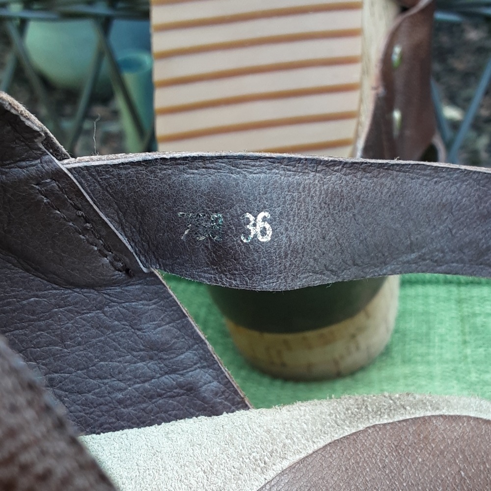 Antelope Brown Leather Wedge Heel Sandal. Size EU 36. - Picture 11 of 15